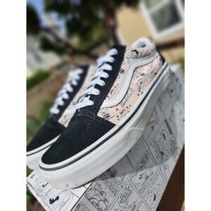 Vans Old Skool X PEANUTS Size Mens 6 Women 7.5 Smack / Pearl Original Box 2017